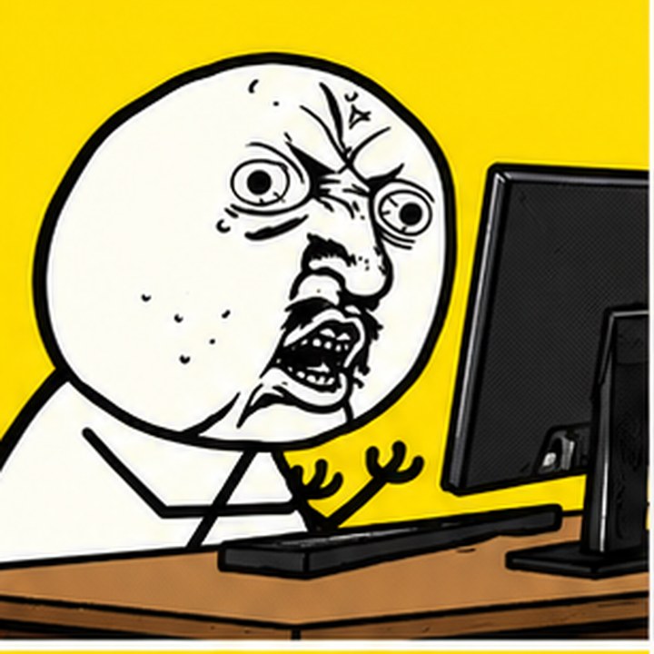 Y U NO Guy at a computer